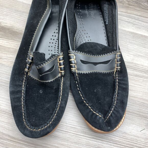 Bass Weejuns Mens Black Suede Bradford Penny Loafers Size 10 D main image 10